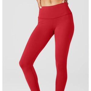 ALO 7/8 High-Waist Airbrush Legging in Classic Red, size small
